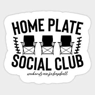 Home Plate Social Club, Baseball maman,  Baseball,  Baseball Mama,  Baseball maman, Baseball saison Sticker